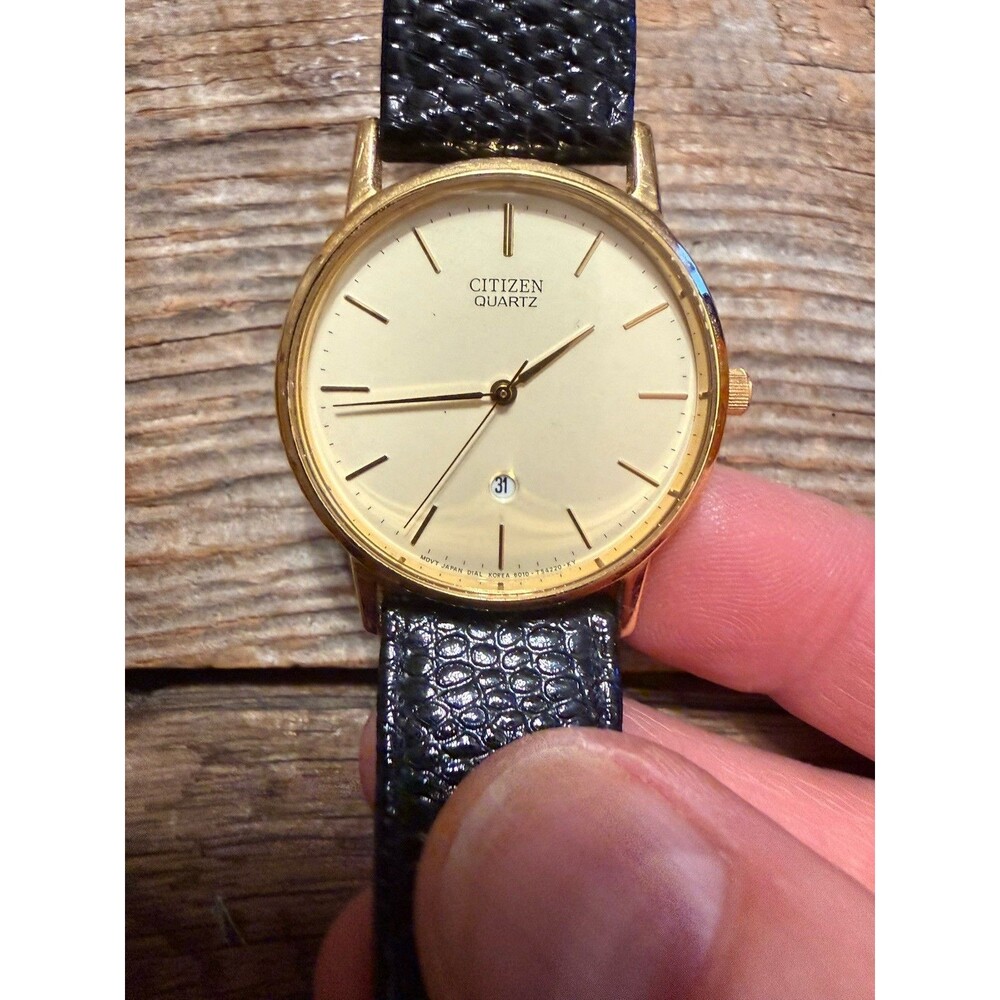 Vintage Citizen 6010 T15553 Quartz Japan Wrist Watch Gold Tone